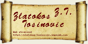 Zlatokos Tošinović vizit kartica